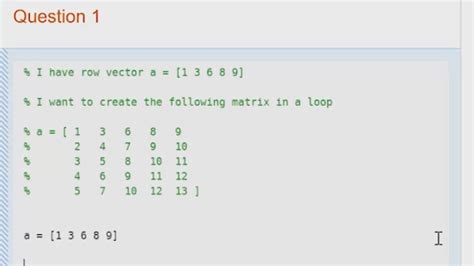 creating a matrix matlab|writing a matrix in matlab.